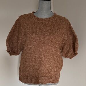 Leela & Lavender small caramel short sleeve crew neck Sweater